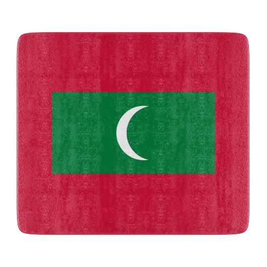Flagge der Malediven (Republik Malediven) Schneidebrett (Vorderseite)