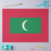 Flagge der Malediven (Republik Malediven) Seidenpapier (Basteln)
