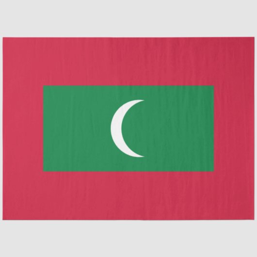 Flagge der Malediven (Republik Malediven) Seidenpapier (Vorderseite)