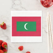 Flagge der Malediven (Republik Malediven) Serviette (Beispiel)
