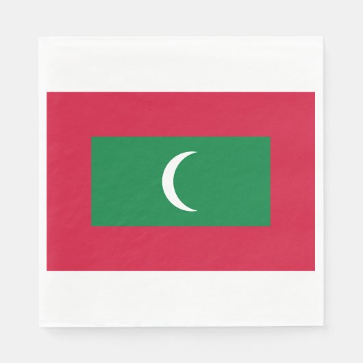 Flagge der Malediven (Republik Malediven) Serviette (Vorderseite)
