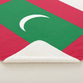 Flagge der Malediven (Republik Malediven) Sherpadecke (3/4)