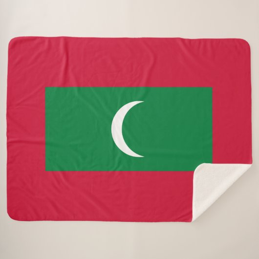 Flagge der Malediven (Republik Malediven) Sherpadecke (Vorderseite (Horizontal))