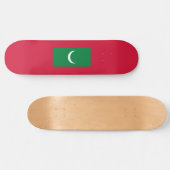 Flagge der Malediven (Republik Malediven) Skateboard (Horizontal)