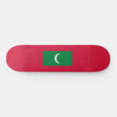 Flagge der Malediven (Republik Malediven) Skateboard (Horizontal)