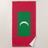 Flagge der Malediven (Republik Malediven) Strandtuch (Vorderseite)
