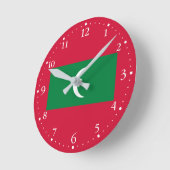 Flagge der Malediven Runde Wanduhr (Winkel)