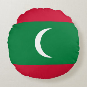 Flagge der Malediven Rundes Kissen