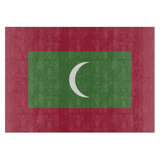 Flagge der Malediven Schneidebrett (Vorderseite)