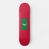 Flagge der Malediven Skateboard (Vorderseite)