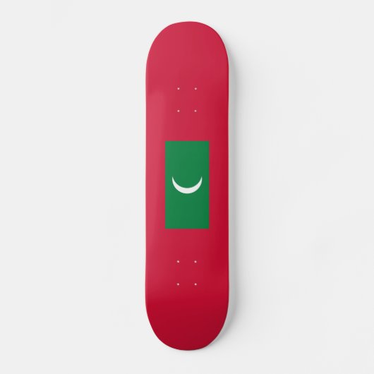 Flagge der Malediven Skateboard (Vorderseite)