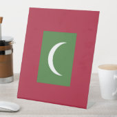 Flagge der Malediven Sockelschild (In Situ)