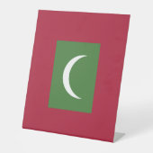 Flagge der Malediven Sockelschild (Vorderseite)