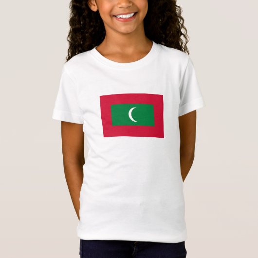 Flagge der Malediven T-Shirt (Vorderseite)