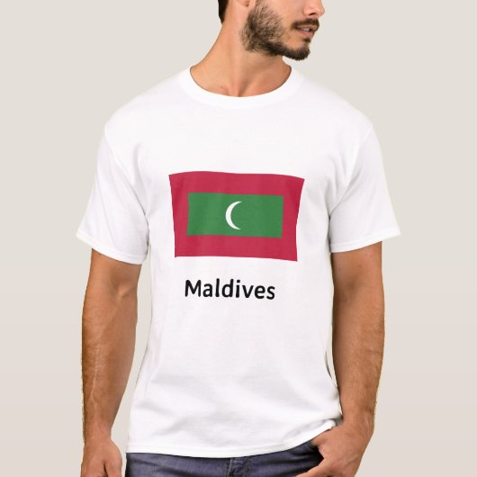 Flagge der Malediven T-Shirt (Vorderseite)