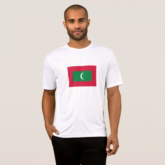 Flagge der Malediven T-Shirt (Vorne ganz)
