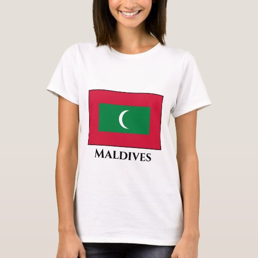 Flagge der Malediven T-Shirt (Vorderseite)
