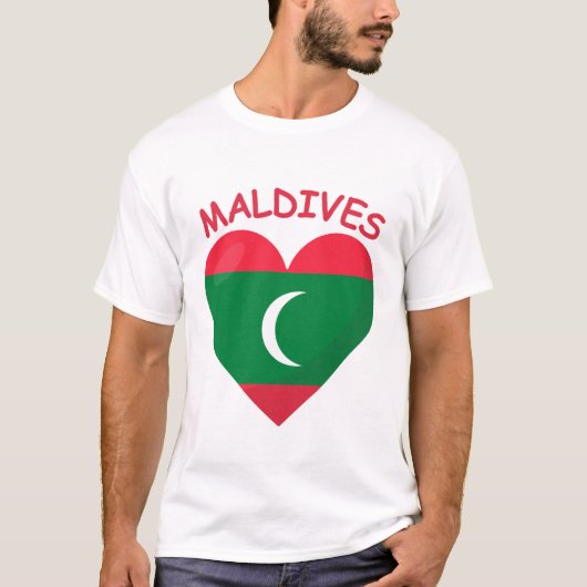 Flagge der Malediven T-Shirt (Vorderseite)