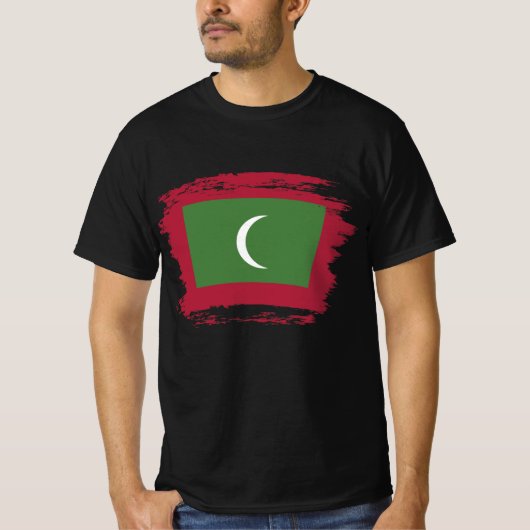 Flagge der Malediven T-Shirt (Vorderseite)