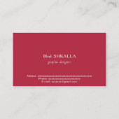 Flagge der Malediven Visitenkarte (Rückseite)