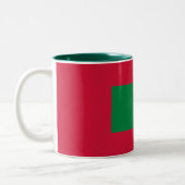 Flagge der Malediven Zweifarbige Tasse (Links)