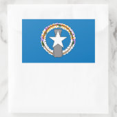 Flagge der Mariana-Inseln Rechteckiger Aufkleber (Tasche)