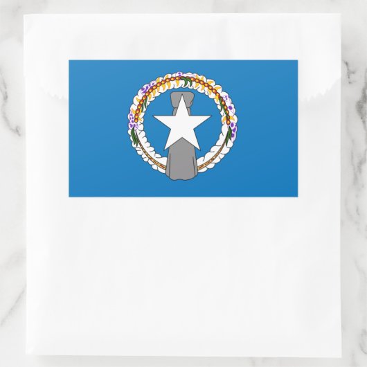 Flagge der Mariana-Inseln Rechteckiger Aufkleber (Tasche)