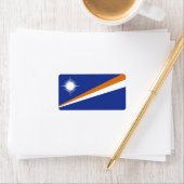 Flagge der Marshall-Inseln Adressaufkleber (Insitu)