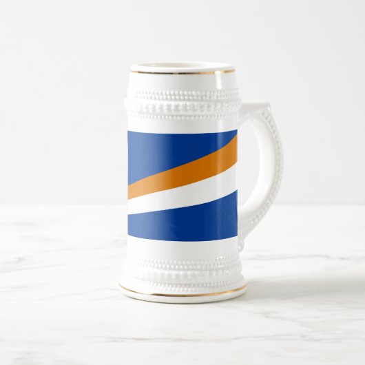 Flagge der Marshall-Inseln Bierglas (VorderseiteRechts)