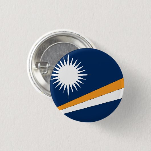 Flagge der Marshall-Inseln Button (Vorne & Hinten)