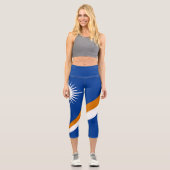 Flagge der Marshall-Inseln Capri Leggings (Vorderseite)