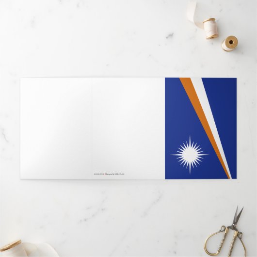 Flagge der Marshall-Inseln Dreifach Gefaltete Karte (Außenbereich)