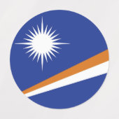 Flagge der Marshall-Inseln Etiketten (Design 1)