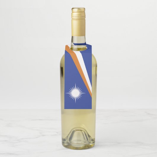 Flagge der Marshall-Inseln Flaschenanhänger (Auf Flasche)