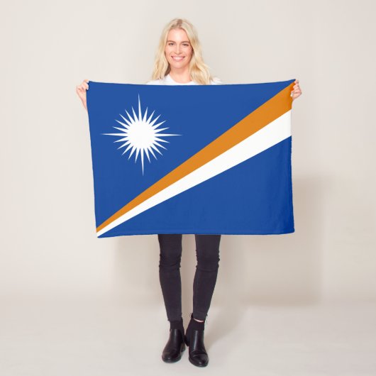 Flagge der Marshall-Inseln Fleecedecke (Beispiel)