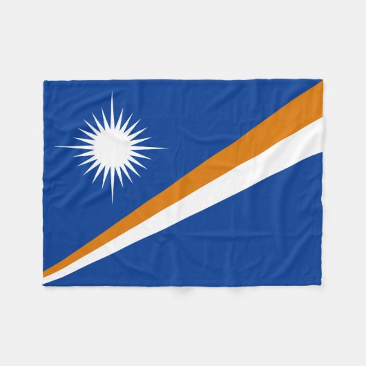 Flagge der Marshall-Inseln Fleecedecke (Vorderseite (Horizontal))