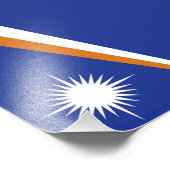Flagge der Marshall-Inseln Fotodruck (Ecke)
