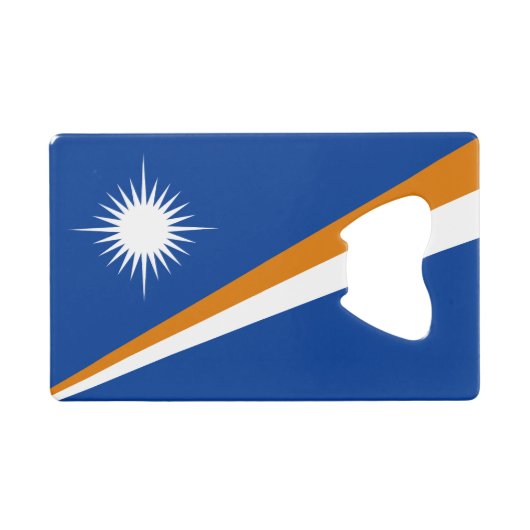 Flagge der Marshall-Inseln Geldbeutel Flaschenöffner (Vorderseite (Horizontal))