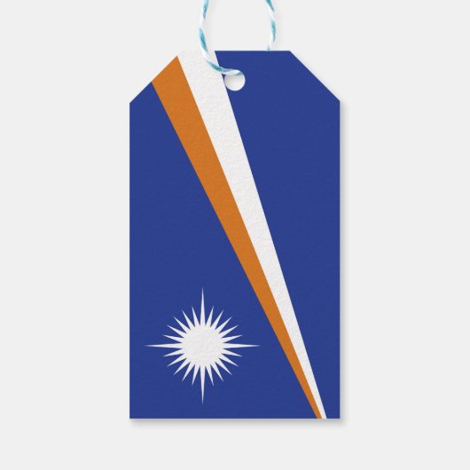 Flagge der Marshall-Inseln Geschenkanhänger (Rückseite)