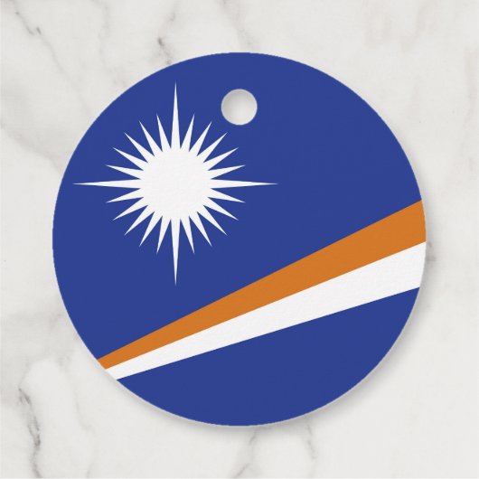 Flagge der Marshall-Inseln Geschenkanhänger (Rückseite)