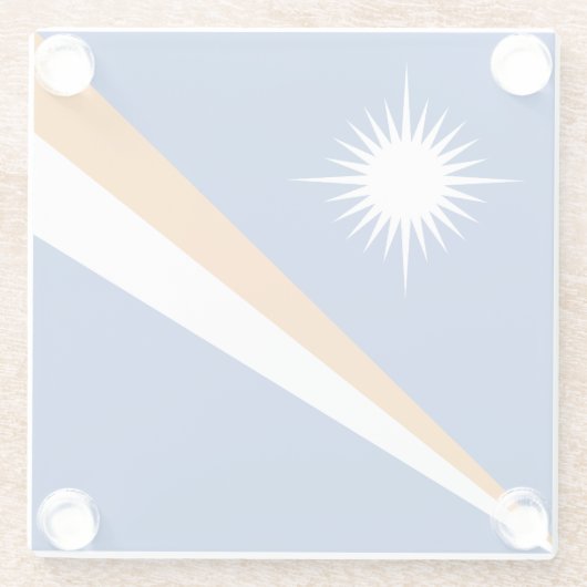 Flagge der Marshall-Inseln Glasuntersetzer (Rückseite)
