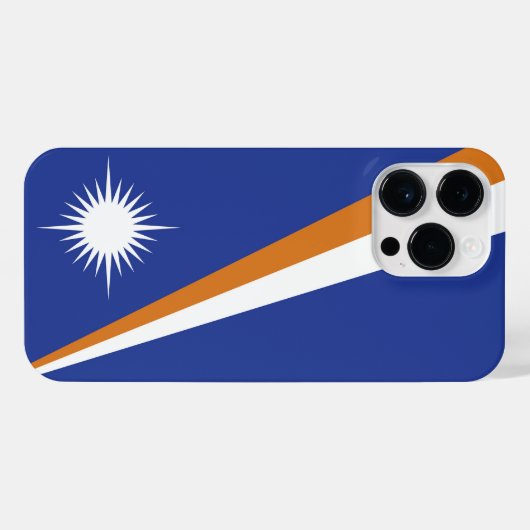 Flagge der Marshall-Inseln iPhone Hülle (Rückseite (Horizontal))
