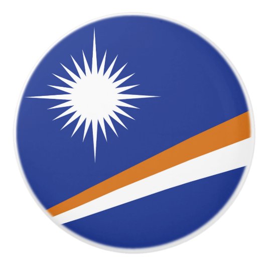 Flagge der Marshall-Inseln Keramikknauf (Vorderseite)