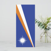 Flagge der Marshall-Inseln Menükarte (Stehend Vorderseite)