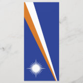 Flagge der Marshall-Inseln Menükarte (Vorderseite)