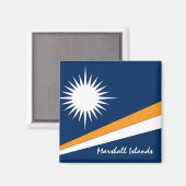 Flagge der Marshall-Inseln / Ozeanienurlaub-/Sport Magnet (Vorderseite/Rückseite)
