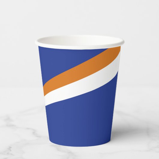 Flagge der Marshall-Inseln Pappbecher (Rückseite)