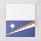 Flagge der Marshall-Inseln Platzkarte (Außenseite Aufgefaltet)