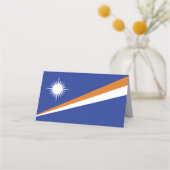 Flagge der Marshall-Inseln Platzkarte (Vorderseite)