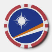 Flagge der Marshall-Inseln Pokerchips (Vorderseite)